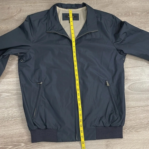 NWOT Van Heusen Lined Water Resistant Windbreaker Jacket Navy M - Picture 8 of 16